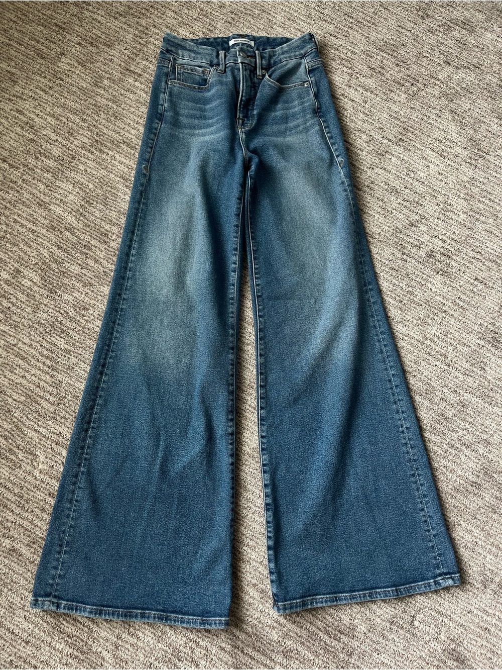 Good American Good Waist Palazzo wide leg jeans size 26